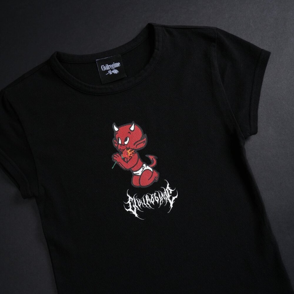 Civil Regime Devil baby Crop Tee XL